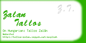 zalan tallos business card