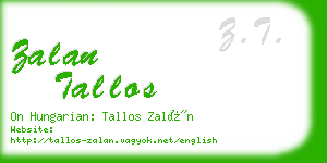 zalan tallos business card